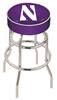  Northwestern 25" Double-Ring Swivel Counter Stool with Chrome Finish   