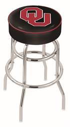  Oklahoma 25" Double-Ring Swivel Counter Stool with Chrome Finish   