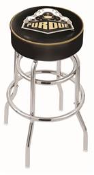  Purdue 25" Double-Ring Swivel Counter Stool with Chrome Finish   