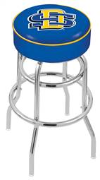  South Dakota State 25" Double-Ring Swivel Counter Stool with Chrome Finish   