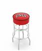  UNLV 25" Double-Ring Swivel Counter Stool with Chrome Finish   