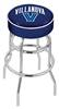  Villanova 25" Double-Ring Swivel Counter Stool with Chrome Finish   