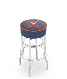  Virginia 25" Double-Ring Swivel Counter Stool with Chrome Finish   