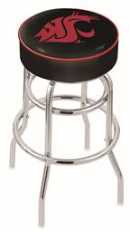  Washington State 25" Double-Ring Swivel Counter Stool with Chrome Finish   