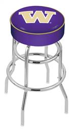  Washington 25" Double-Ring Swivel Counter Stool with Chrome Finish   