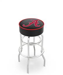  Alabama 30" Double-Ring Swivel Bar Stool with Chrome Finish   