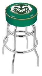  Colorado State 30" Double-Ring Swivel Bar Stool with Chrome Finish   