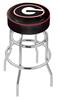  Georgia "G" 30" Double-Ring Swivel Bar Stool with Chrome Finish   