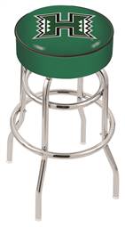  Hawaii 30" Double-Ring Swivel Bar Stool with Chrome Finish   