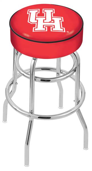  Houston 30" Double-Ring Swivel Bar Stool with Chrome Finish   