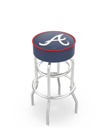  Atlanta Braves 30" Doubleing Swivel Bar Stool with Chrome Finish   