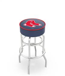  Boston Red Sox 30" Doubleing Swivel Bar Stool with Chrome Finish   