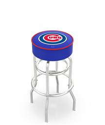  Chicago Cubs 30" Doubleing Swivel Bar Stool with Chrome Finish   