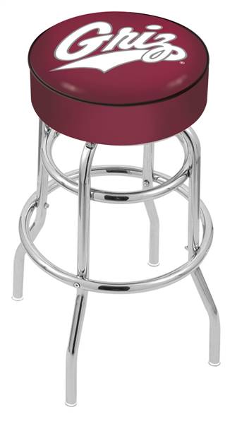  Montana 30" Double-Ring Swivel Bar Stool with Chrome Finish   