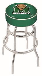  Marshall 30" Double-Ring Swivel Bar Stool with Chrome Finish   