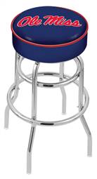  Ole' Miss 30" Double-Ring Swivel Bar Stool with Chrome Finish   