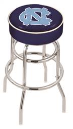  North Carolina 30" Double-Ring Swivel Bar Stool with Chrome Finish   