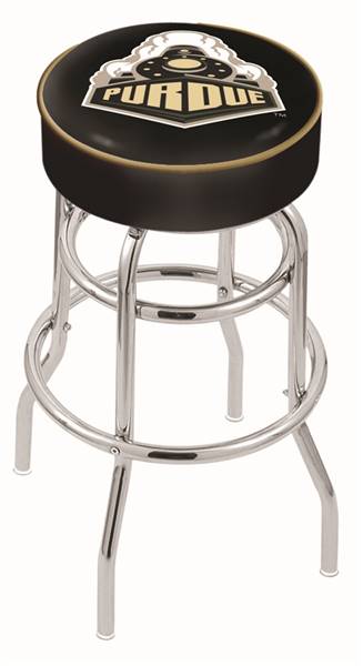  Purdue 30" Double-Ring Swivel Bar Stool with Chrome Finish   
