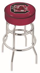  South Carolina 30" Double-Ring Swivel Bar Stool with Chrome Finish   