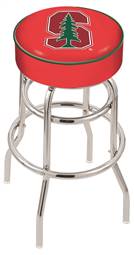  Stanford 30" Double-Ring Swivel Bar Stool with Chrome Finish   