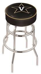  Vanderbilt 30" Double-Ring Swivel Bar Stool with Chrome Finish   