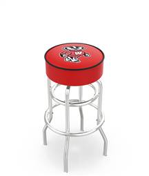  Wisconsin "Badger" 30" Double-Ring Swivel Bar Stool with Chrome Finish   
