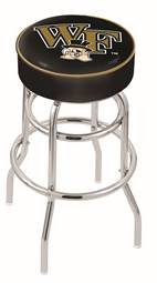  Wake Forest 30" Double-Ring Swivel Bar Stool with Chrome Finish   