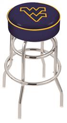  West Virginia 30" Double-Ring Swivel Bar Stool with Chrome Finish   