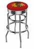  Chicago Blackhawks 25" Double-Ring Swivel Counter Stool with Chrome Finish  