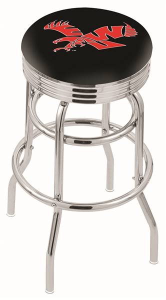  Eastern Washington 25" Double-Ring Swivel Counter Stool with Chrome Finish  