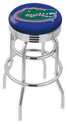  Florida 25" Double-Ring Swivel Counter Stool with Chrome Finish  