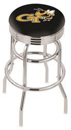  Georgia Tech 25" Double-Ring Swivel Counter Stool with Chrome Finish  