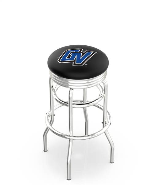  Grand Valley State 25" Double-Ring Swivel Counter Stool with Chrome Finish  