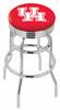  Houston 25" Double-Ring Swivel Counter Stool with Chrome Finish  