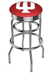  Indiana 25" Double-Ring Swivel Counter Stool with Chrome Finish  