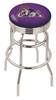  James Madison 25" Double-Ring Swivel Counter Stool with Chrome Finish  