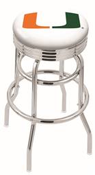  Miami (FL) 25" Double-Ring Swivel Counter Stool with Chrome Finish  