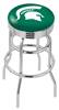  Michigan State 25" Double-Ring Swivel Counter Stool with Chrome Finish  