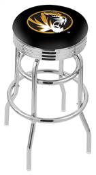  Missouri 25" Double-Ring Swivel Counter Stool with Chrome Finish  