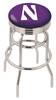  Northwestern 25" Double-Ring Swivel Counter Stool with Chrome Finish  