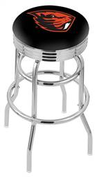 Oregon State 25" Double-Ring Swivel Counter Stool with Chrome Finish  