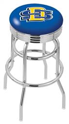  South Dakota State 25" Double-Ring Swivel Counter Stool with Chrome Finish  