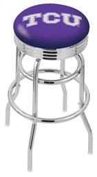  TCU 25" Double-Ring Swivel Counter Stool with Chrome Finish  