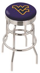  West Virginia 25" Double-Ring Swivel Counter Stool with Chrome Finish  