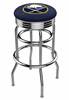 Buffalo Sabres 30" Double-Ring Swivel Bar Stool with Chrome Finish  