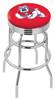  Fresno State 30" Double-Ring Swivel Bar Stool with Chrome Finish  