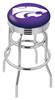  Kansas State 30" Double-Ring Swivel Bar Stool with Chrome Finish  