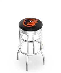  Baltimore Orioles 30" Doubleing Swivel Bar Stool with Chrome Finish  