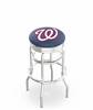  Washington Nationals 30" Doubleing Swivel Bar Stool with Chrome Finish  