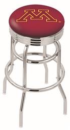  Minnesota 30" Double-Ring Swivel Bar Stool with Chrome Finish  